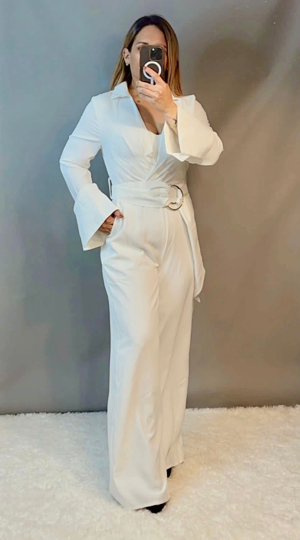 Woman Jumpsuit solid white